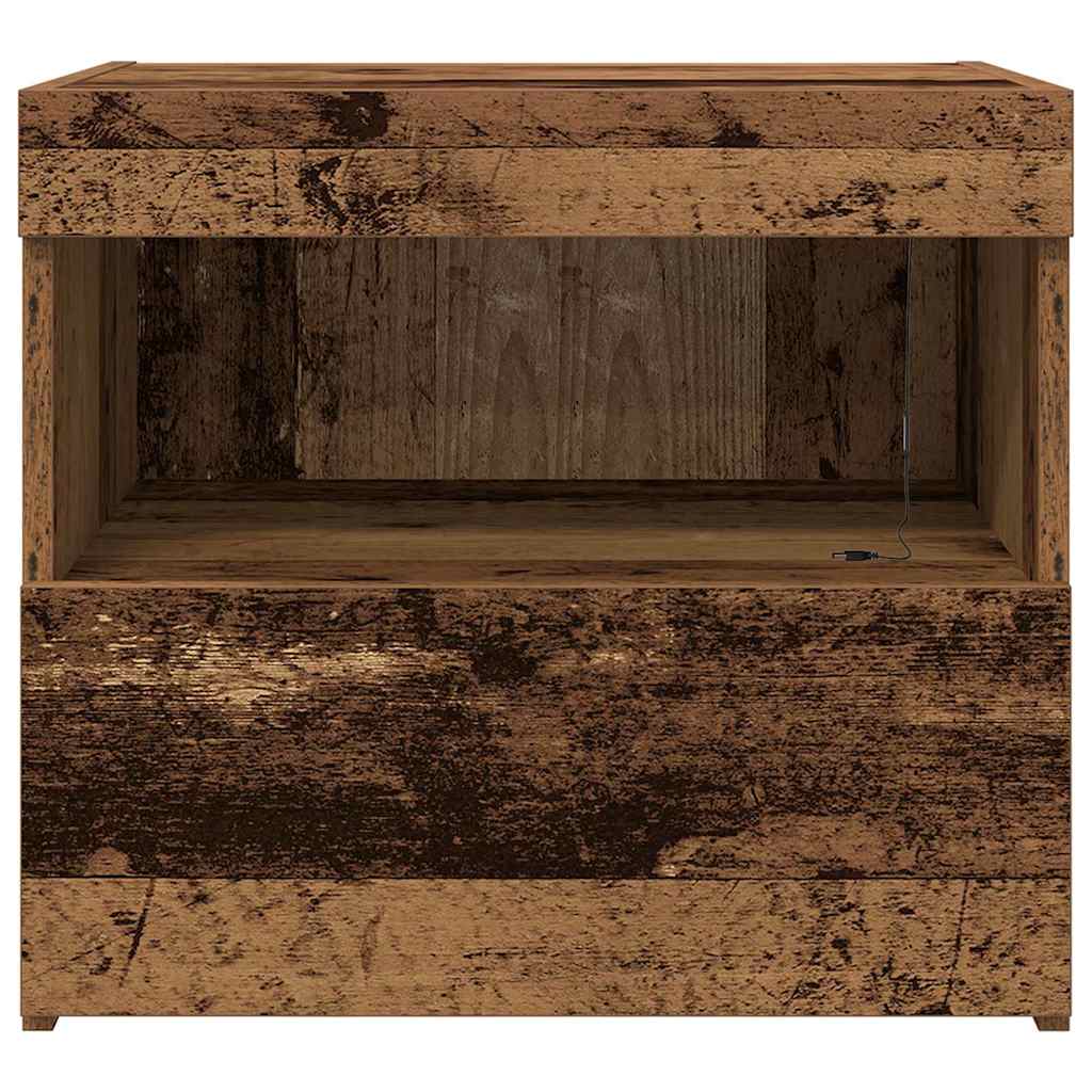 Nattbordskap 2 pcs Gammelt tre 50 x 40 x 45 cm Konstruert tre
