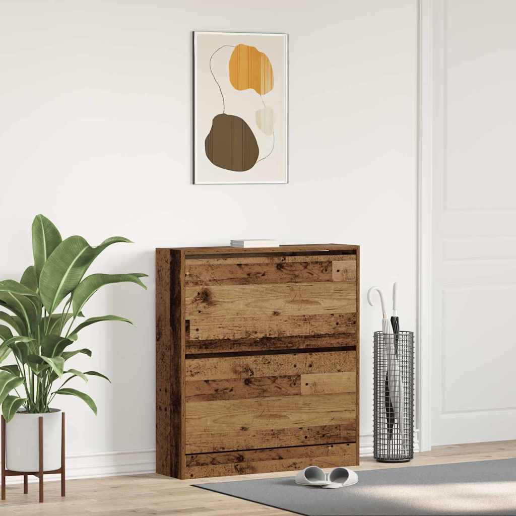Sko Skap med hylle Gammelt tre 80 x 21 x 87,5 cm Konstruert tre