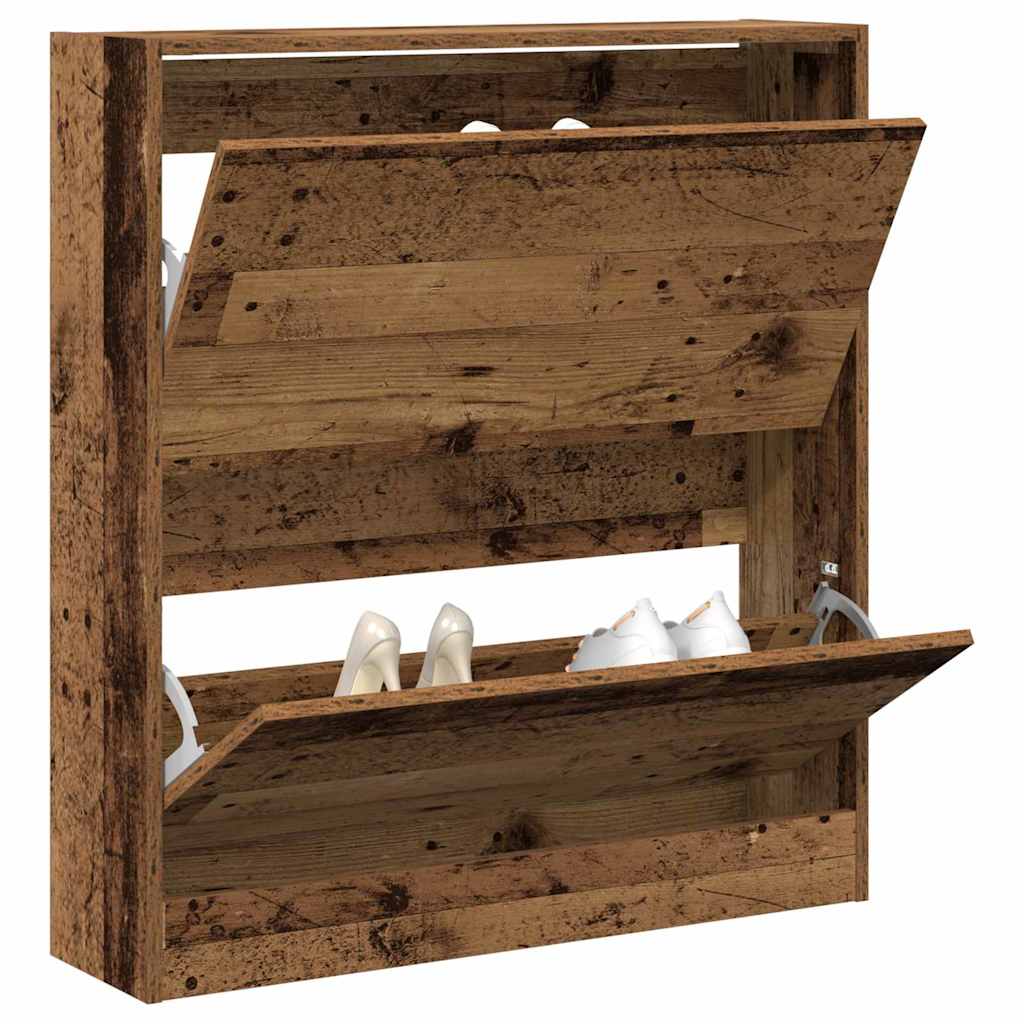 Sko Skap med hylle Gammelt tre 80 x 21 x 87,5 cm Konstruert tre