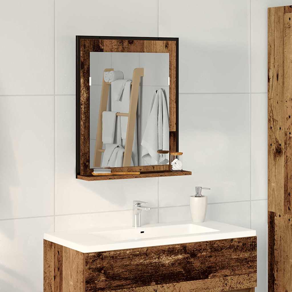 Speil Gammelt tre 50 x 12 x 60 cm Glass og konstruert tre