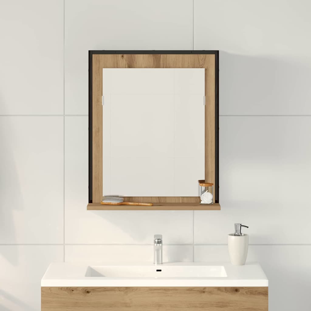 Speil artisan eik 50 x 12 x 60 cm Glass og konstruert tre