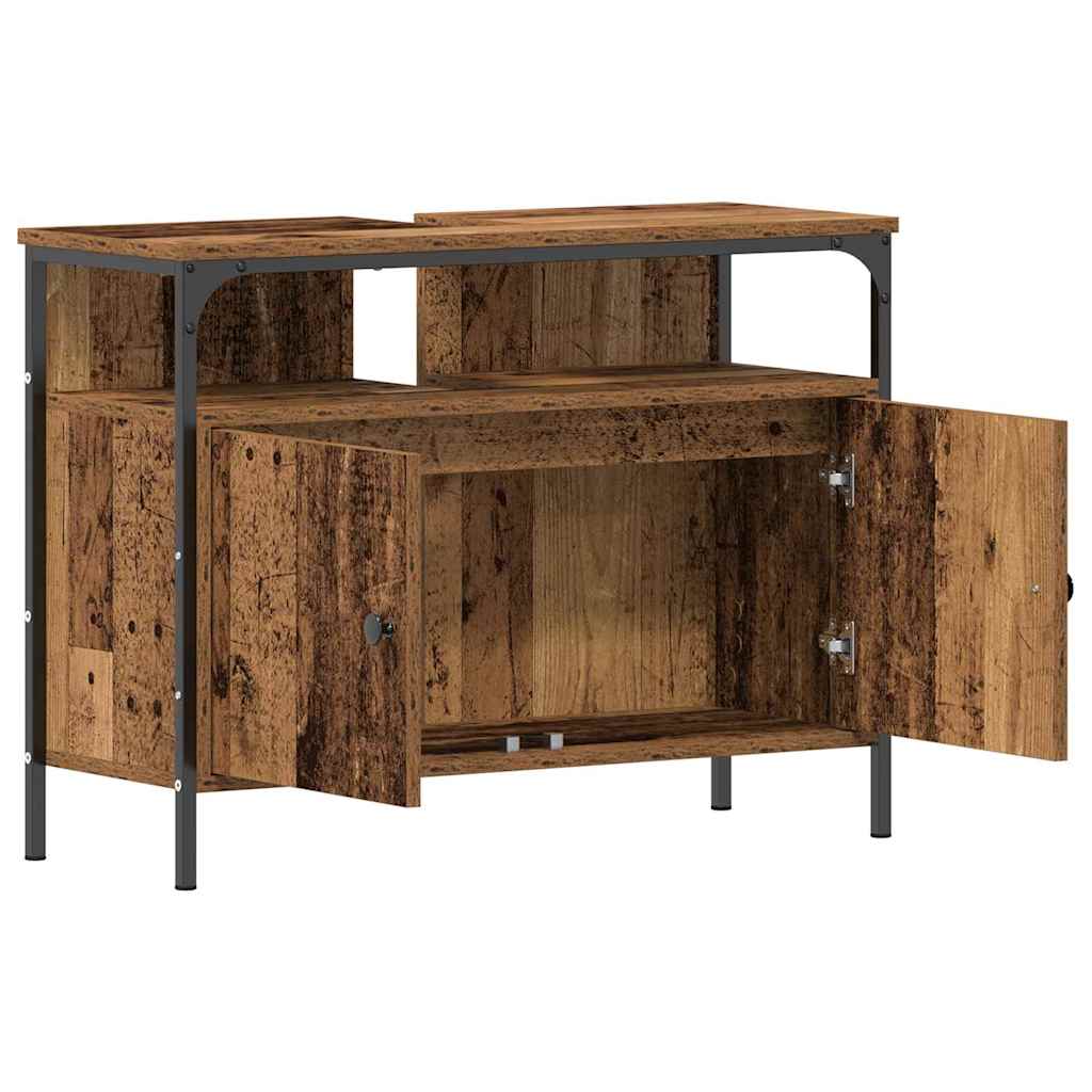 Speilskap med hylle Gammelt tre 60 x 16 x 60 cm Konstruert tre