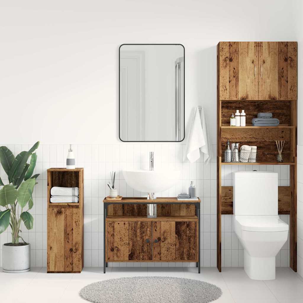 Baderomsvaskeskap Gammelt tre 80 x 30 x 60 cm Konstruert tre