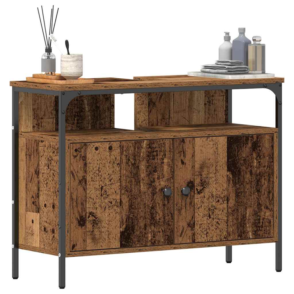 Baderomsvaskeskap Gammelt tre 80 x 30 x 60 cm Konstruert tre