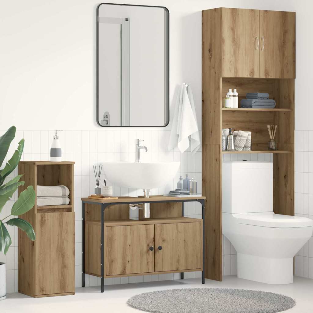 Baderomsvaskeskap artisan eik 80 x 30 x 60 cm Konstruert tre
