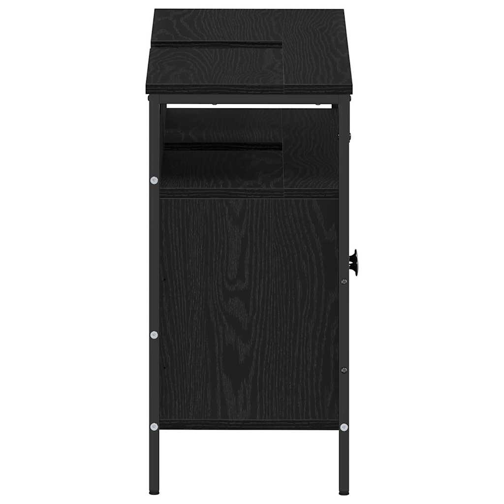 Baderomsvaskeskap Svart eik 80 x 30 x 60 cm Konstruert tre