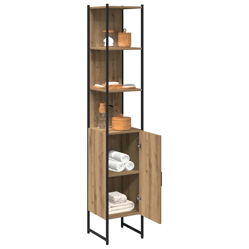 Baderomsskap artisan eik 33 x 33 x 185,5 cm Konstruert tre