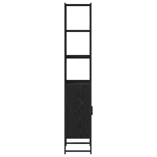 Baderomsskap Svart eik 33 x 33 x 185,5 cm Konstruert tre