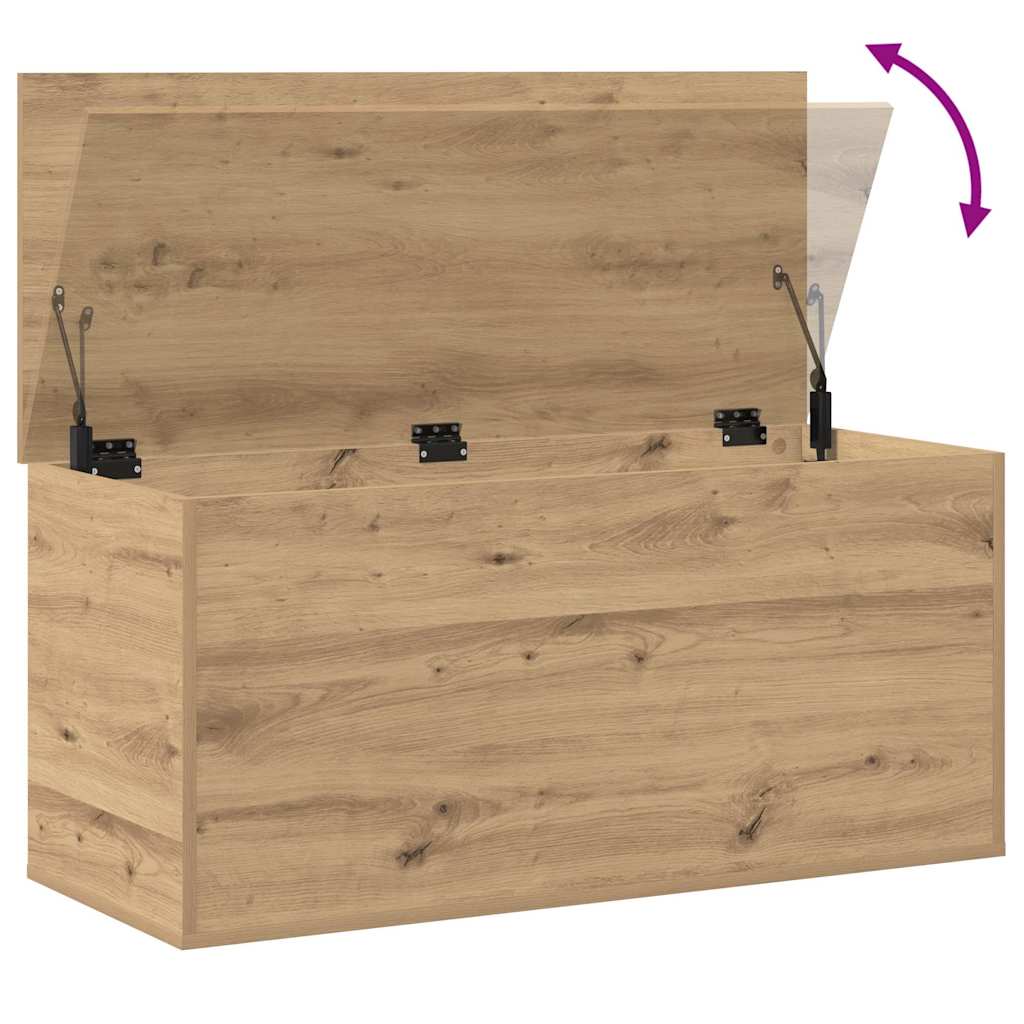 Lagringsboks artisan eik 100 x 42 x 46 cm Konstruert tre vidaXL