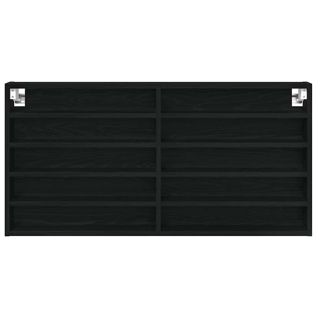 Visningsskap Svart Eik 100 x 8,5 x 50 cm Konstruert tre