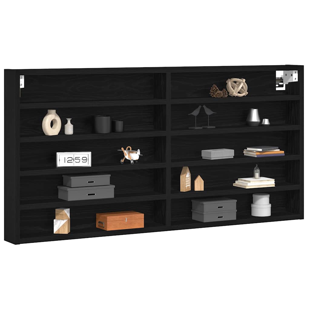 Visningsskap Svart Eik 100 x 8,5 x 50 cm Konstruert tre