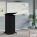 Podium med skuff Svart Eik 55 x 55 x 107 cm Konstruert tre