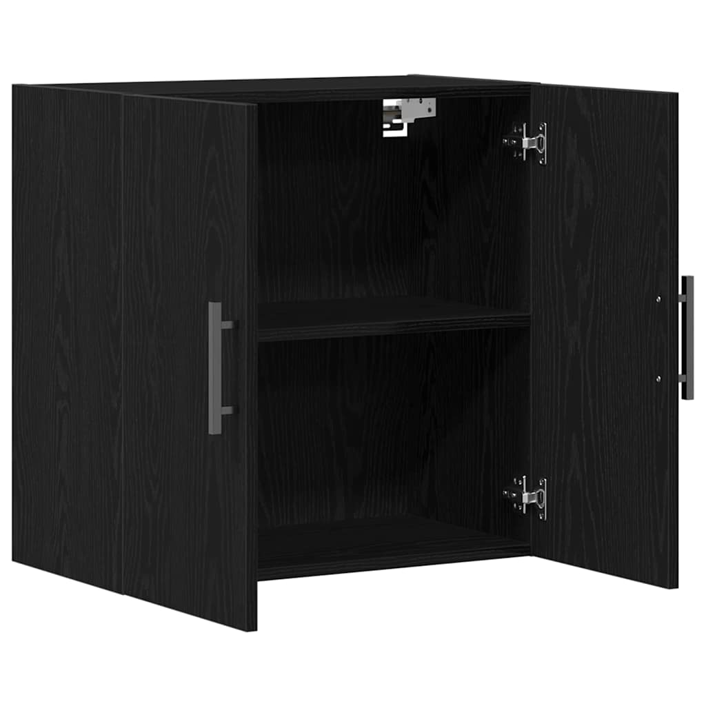 Veggskap Veggmontert Svart Eik 60 x 31,5 x 60 cm Konstruert tre