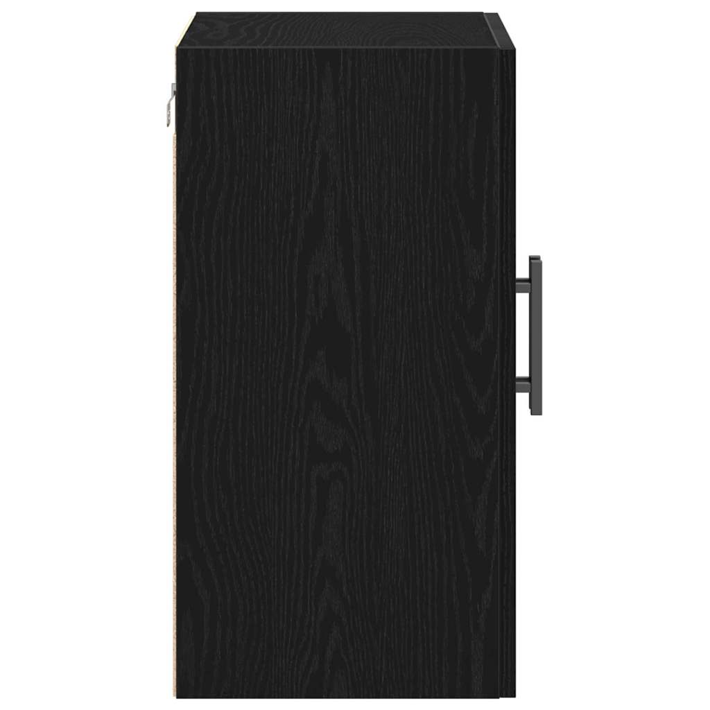 Veggskap Veggmontert Svart Eik 60 x 31,5 x 60 cm Konstruert tre