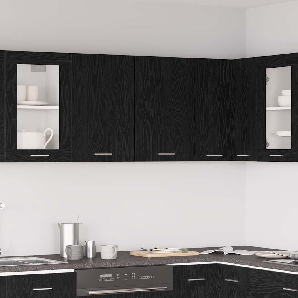 Hengende skap Lyon Svart Eik 80 x 31 x 60 cm Konstruert tre