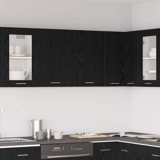 Hengende skap Lyon Svart Eik 80 x 31 x 60 cm Konstruert tre