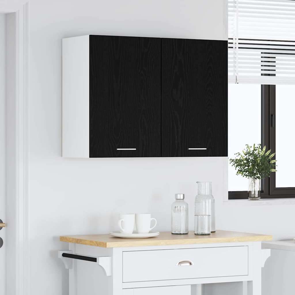Hengende skap Lyon Svart Eik 80 x 31 x 60 cm Konstruert tre