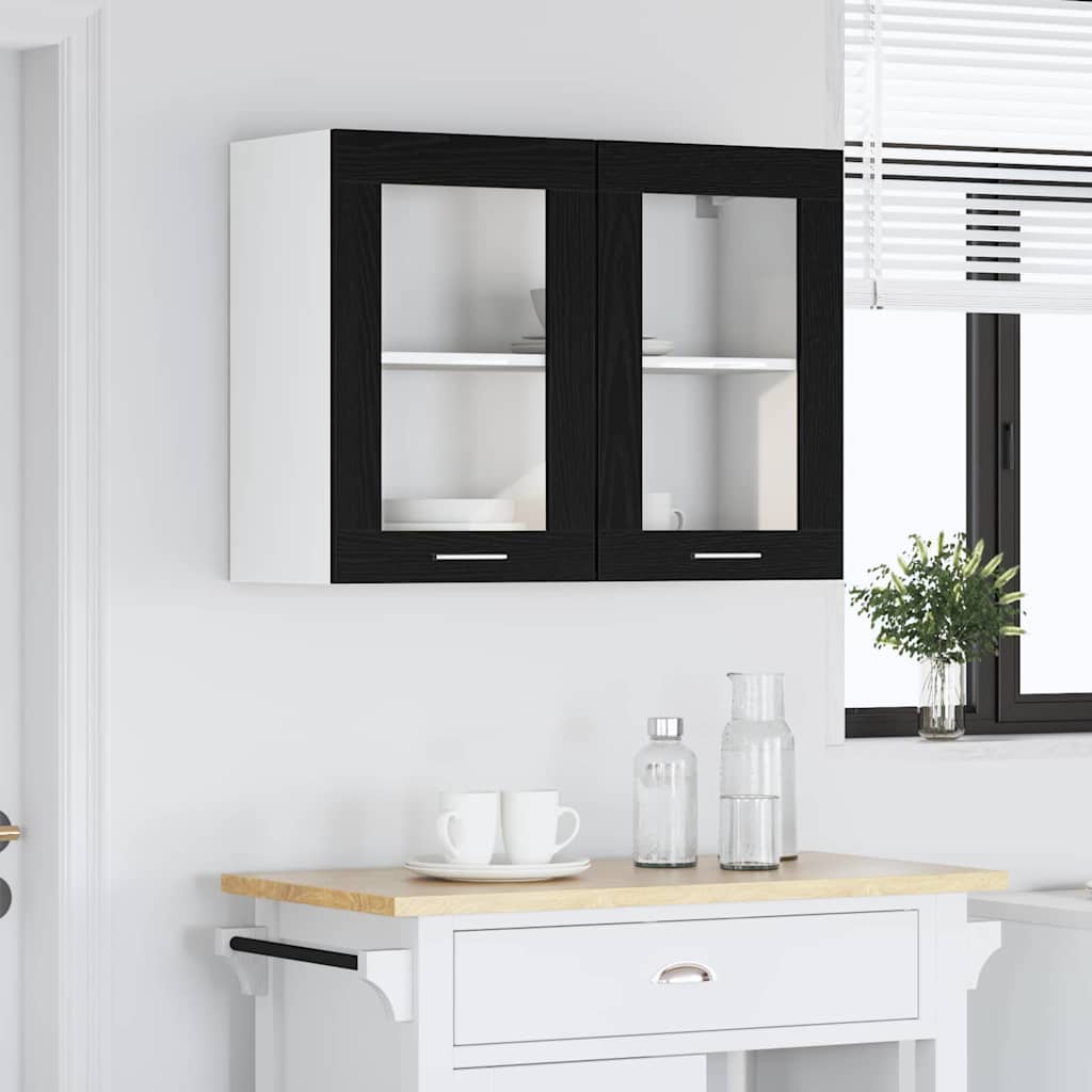 Hengende skap Lyon Svart Eik 80 x 31 x 60 cm Konstruert tre