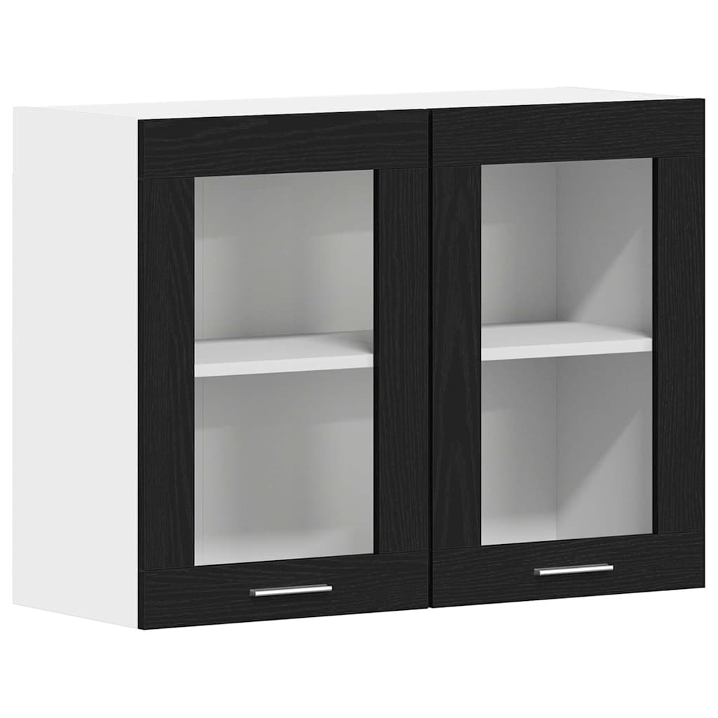 Hengende skap Lyon Svart Eik 80 x 31 x 60 cm Konstruert tre