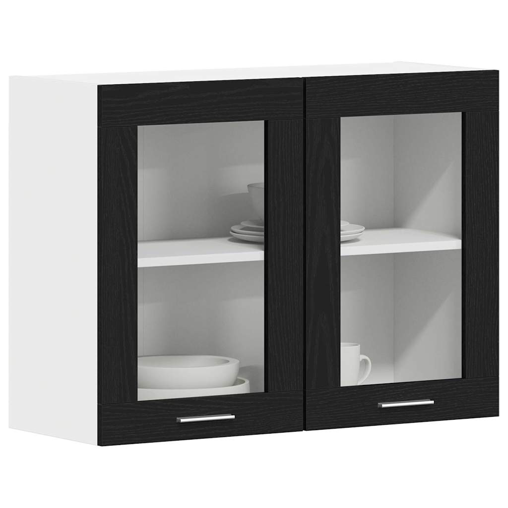 Hengende skap Lyon Svart Eik 80 x 31 x 60 cm Konstruert tre