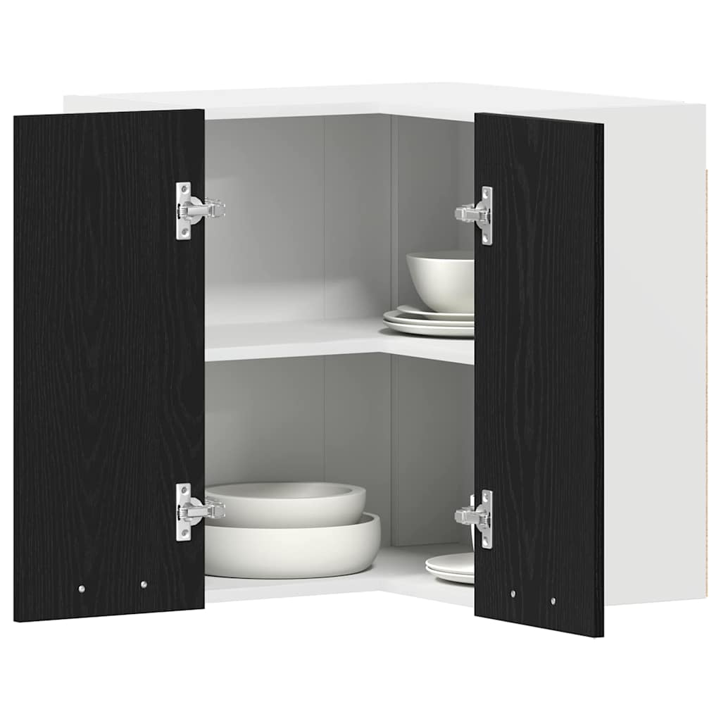 Hengende skap Lyon Svart Eik 57 x 57 x 60 cm Konstruert tre