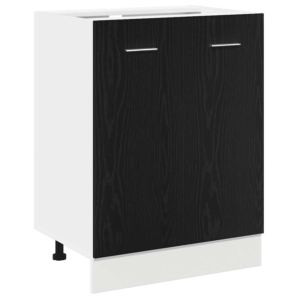 Underskap Svart Eik 60x46x81,5 cm Sponplate