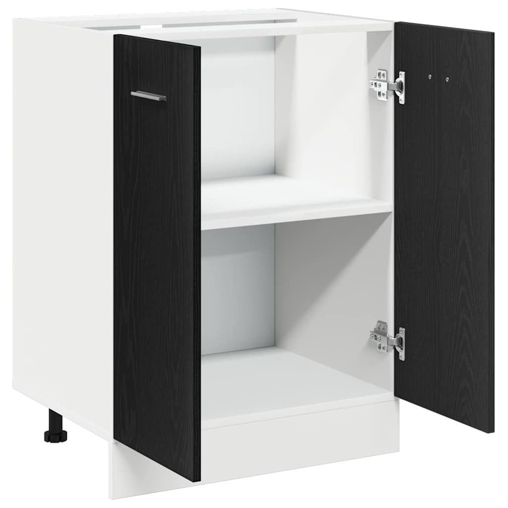 Underskap Svart Eik 60x46x81,5 cm Sponplate