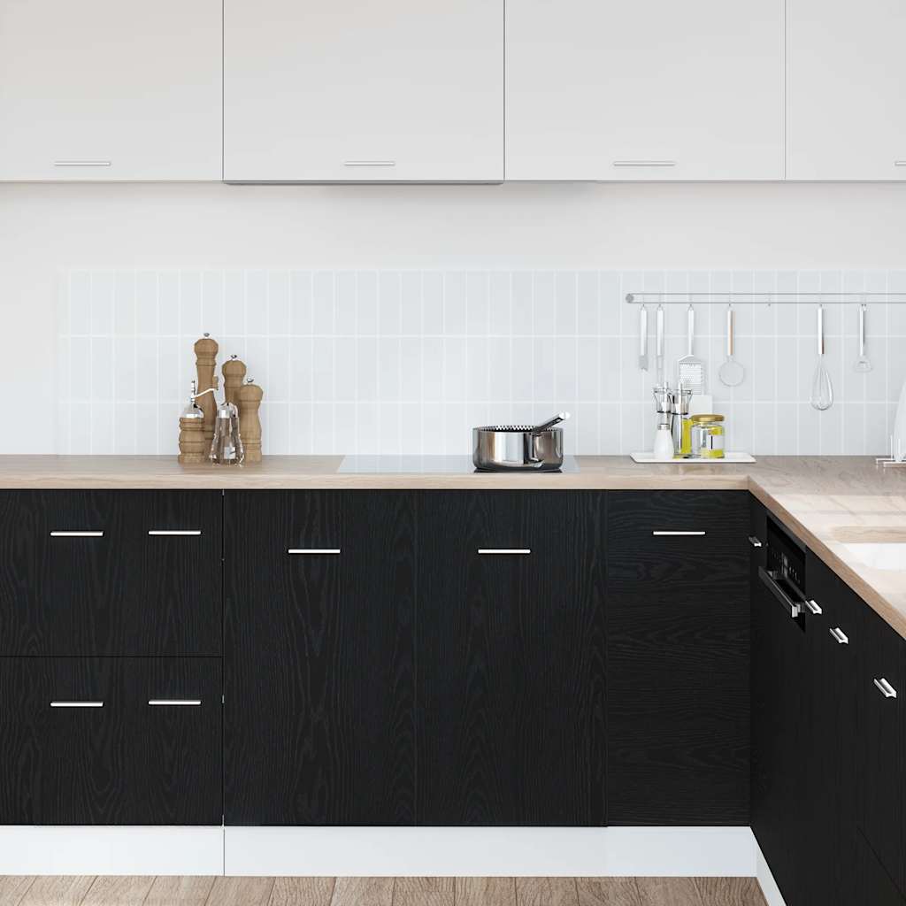 Underskap til oppvaskkum svart eik 80x46x81,5 cm konstruert tre