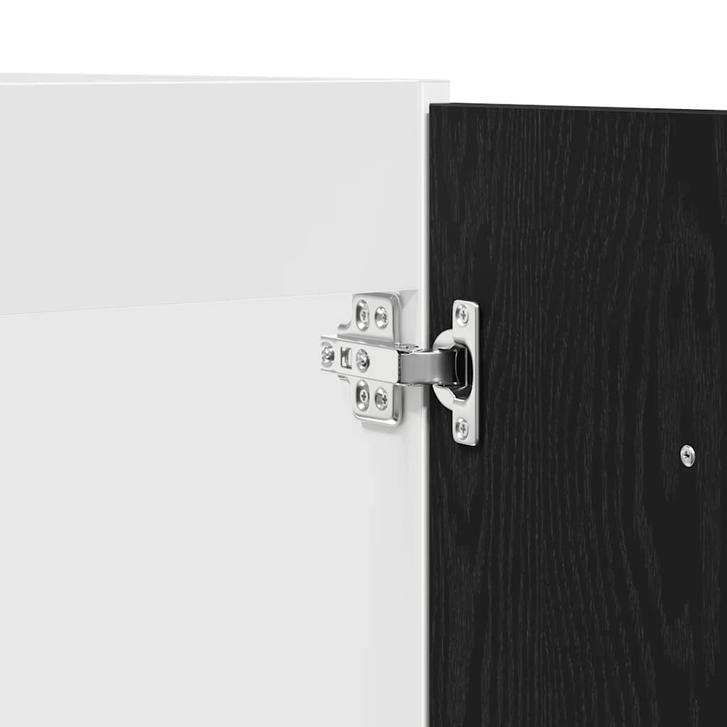 Underskap til oppvaskkum svart eik 80x46x81,5 cm konstruert tre