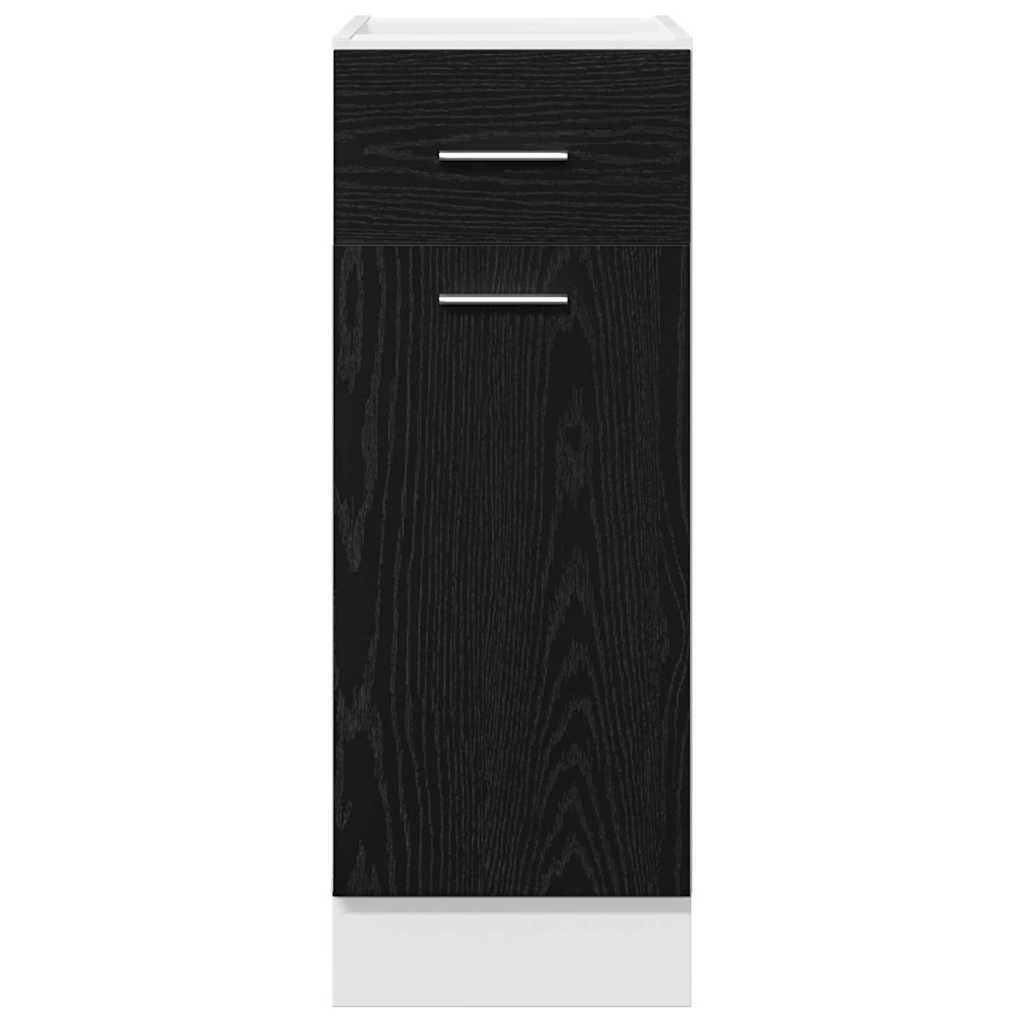 Hengende skap Svart Eik 30 x 46 x 81,5 cm Konstruert tre