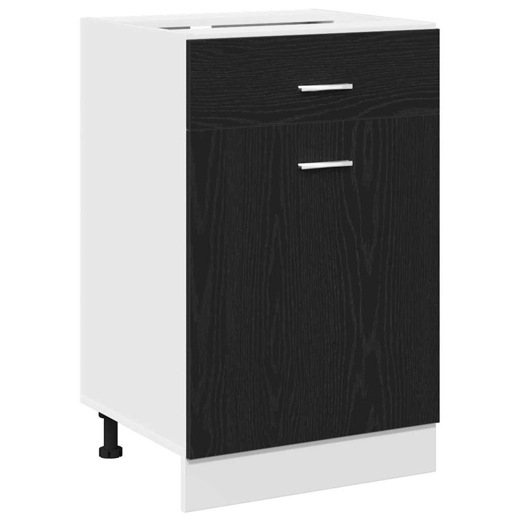 Hengende skap Svart Eik 50 x 46 x 81,5 cm Konstruert tre