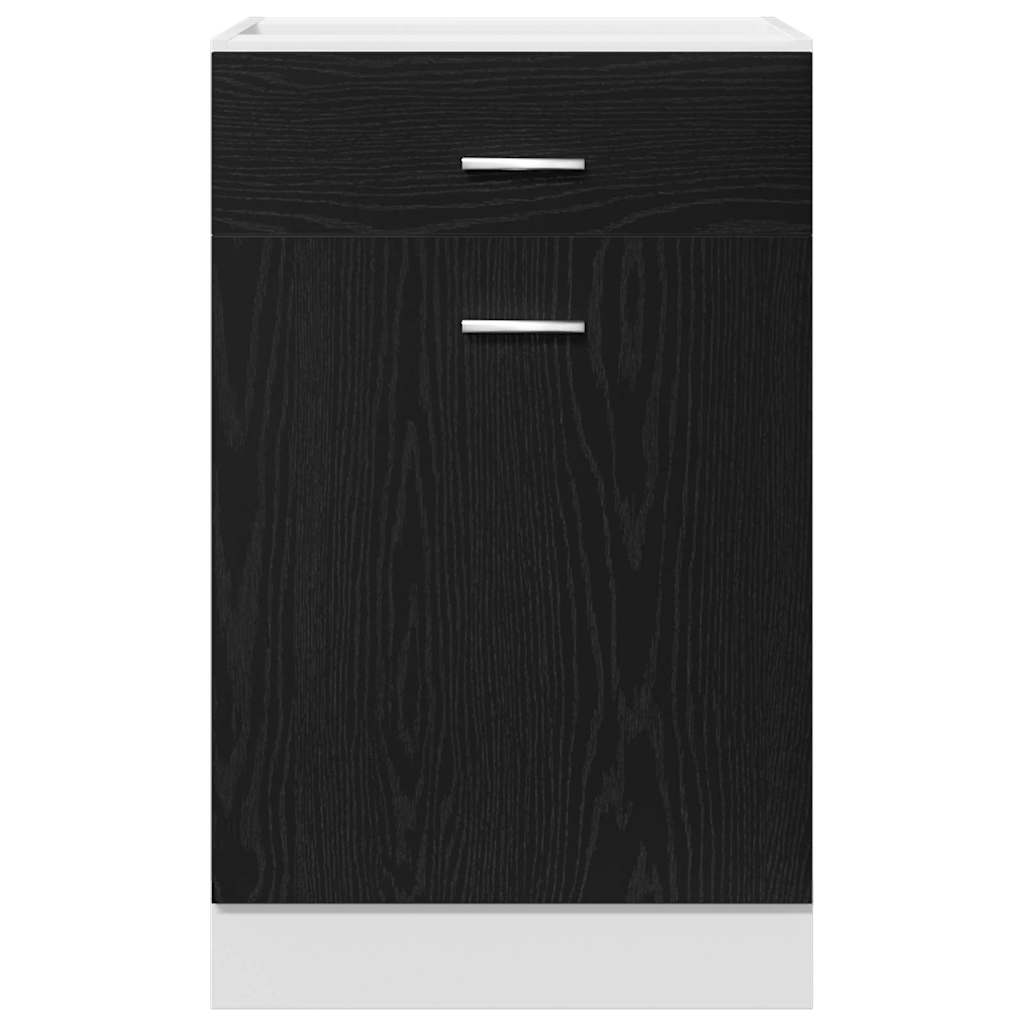 Hengende skap Svart Eik 50 x 46 x 81,5 cm Konstruert tre