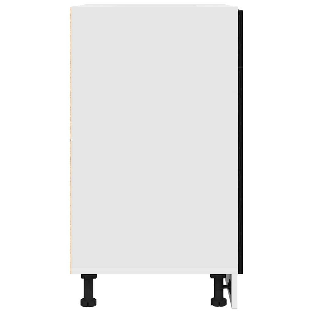 Skuffeskap med skuff Svart eik 50 x 46 x 81.5 cm Konstruert tre