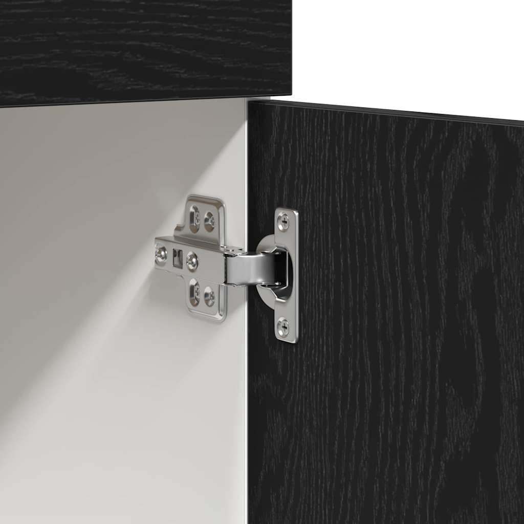 Hengende skap Svart Eik 60 x 46 x 81,5 cm Konstruert tre
