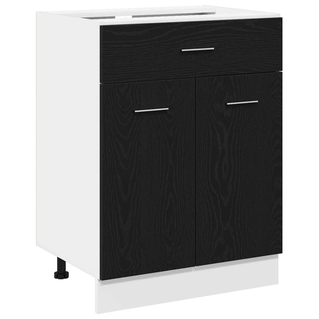 Hengende skap Svart Eik 60 x 46 x 81,5 cm Konstruert tre