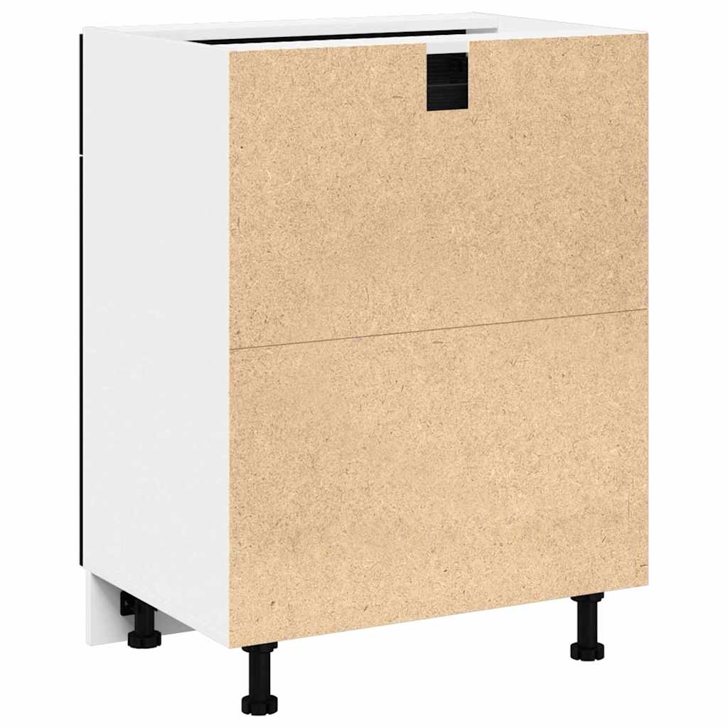 Skuffebase skap Riga Svart eik 60 x 46 x 81,5 cm Konstruert tre