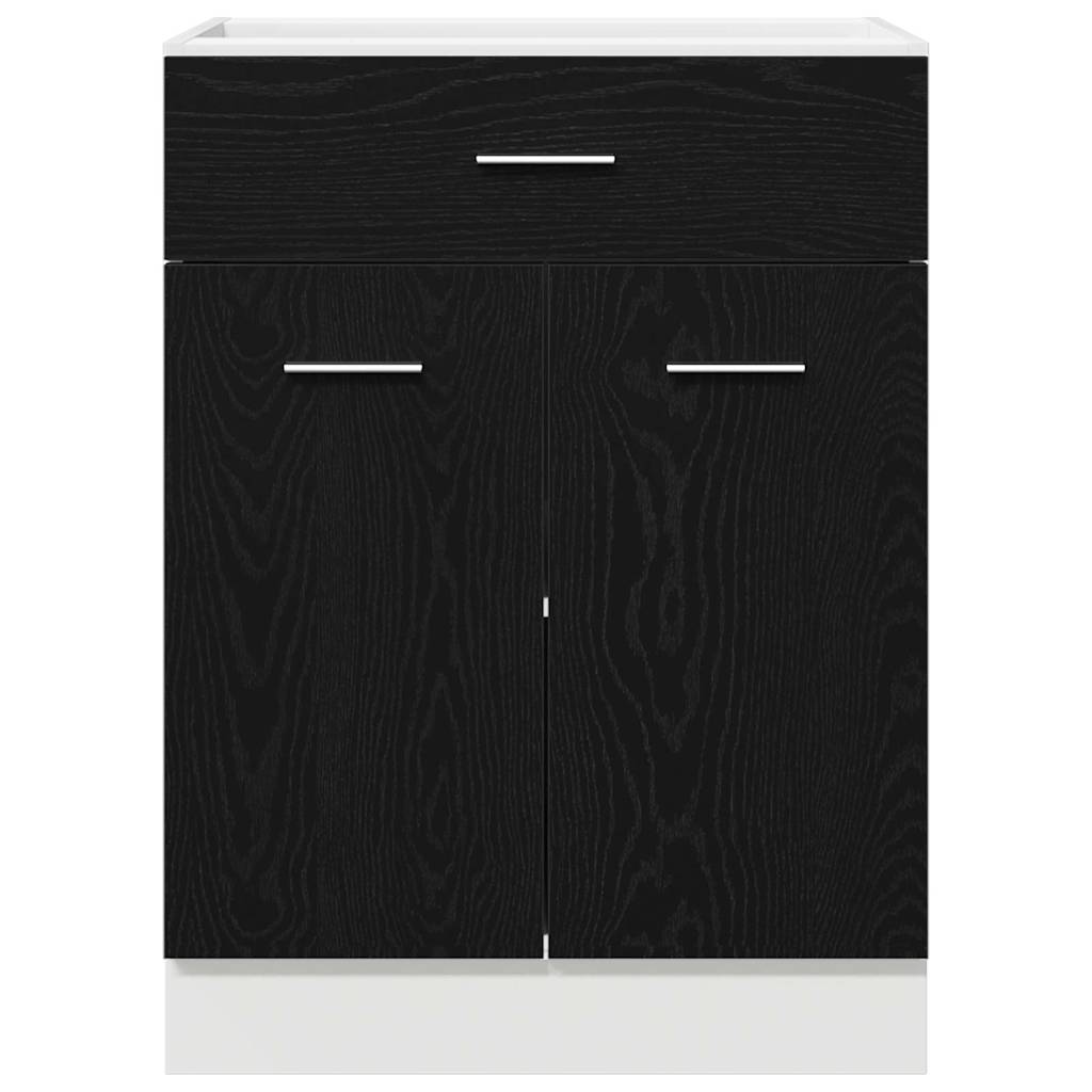 Hengende skap Svart Eik 60 x 46 x 81,5 cm Konstruert tre