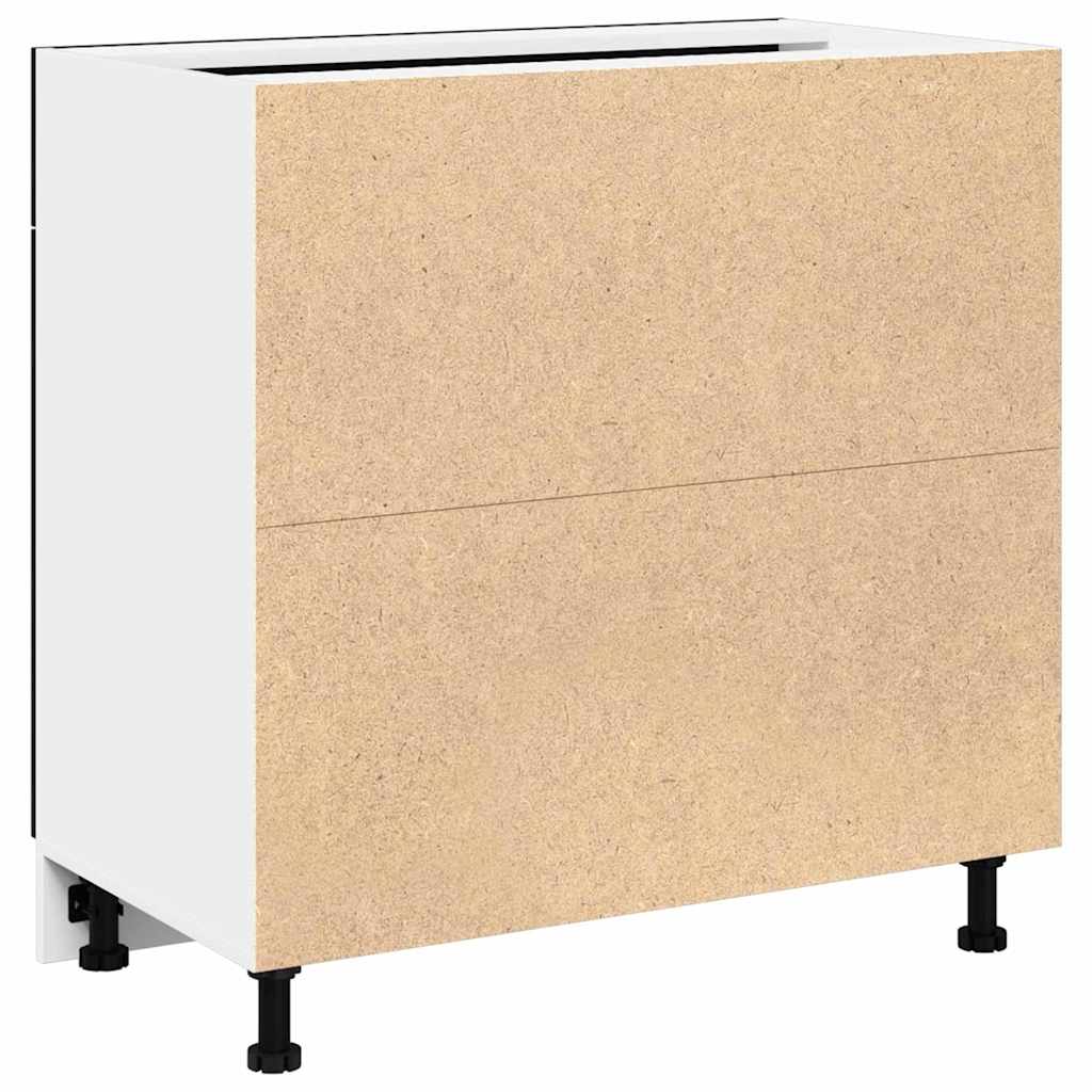Hengende skap Svart Eik 80 x 31 x 81,5 cm Konstruert tre