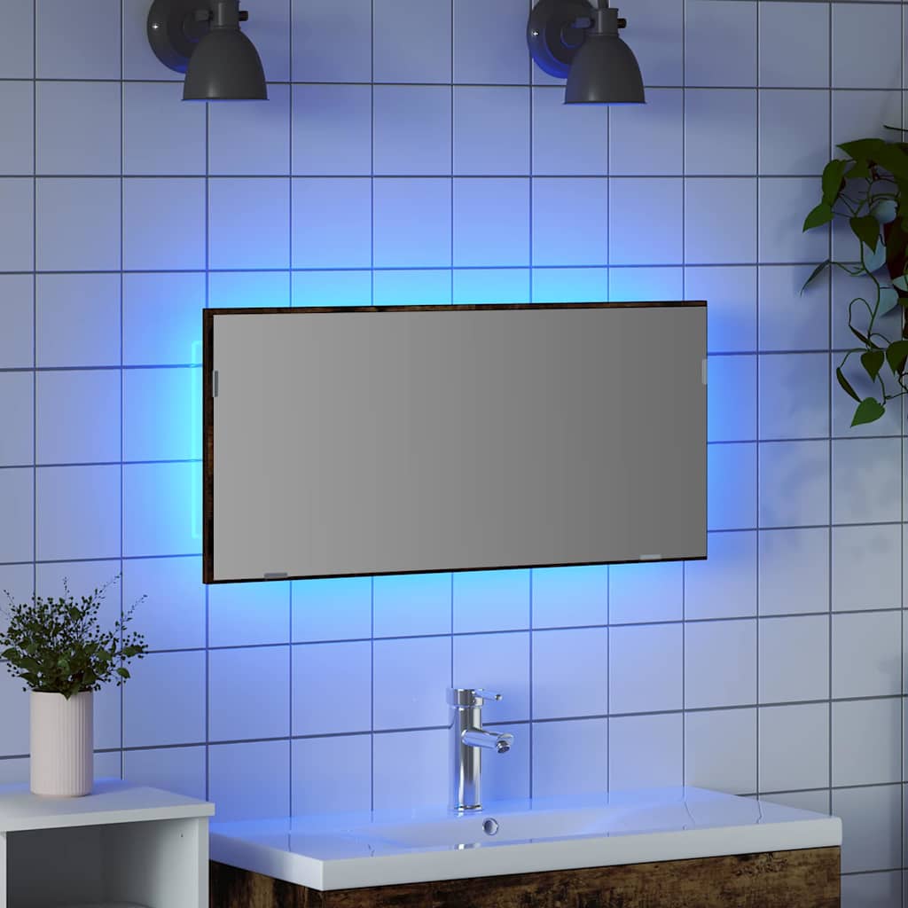 Speil Brun 80 x 37 cm Glass og konstruert tre