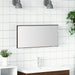 Speil Veggmontert brun eik 80 x 37 cm Glass og konstruert tre