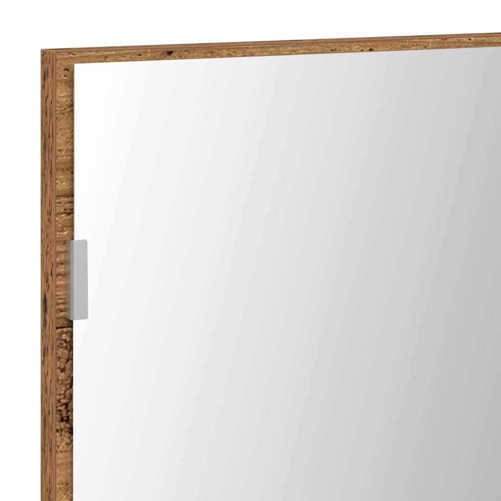Speil med speil Gammelt tre 80 x 37 cm Glass og konstruert tre