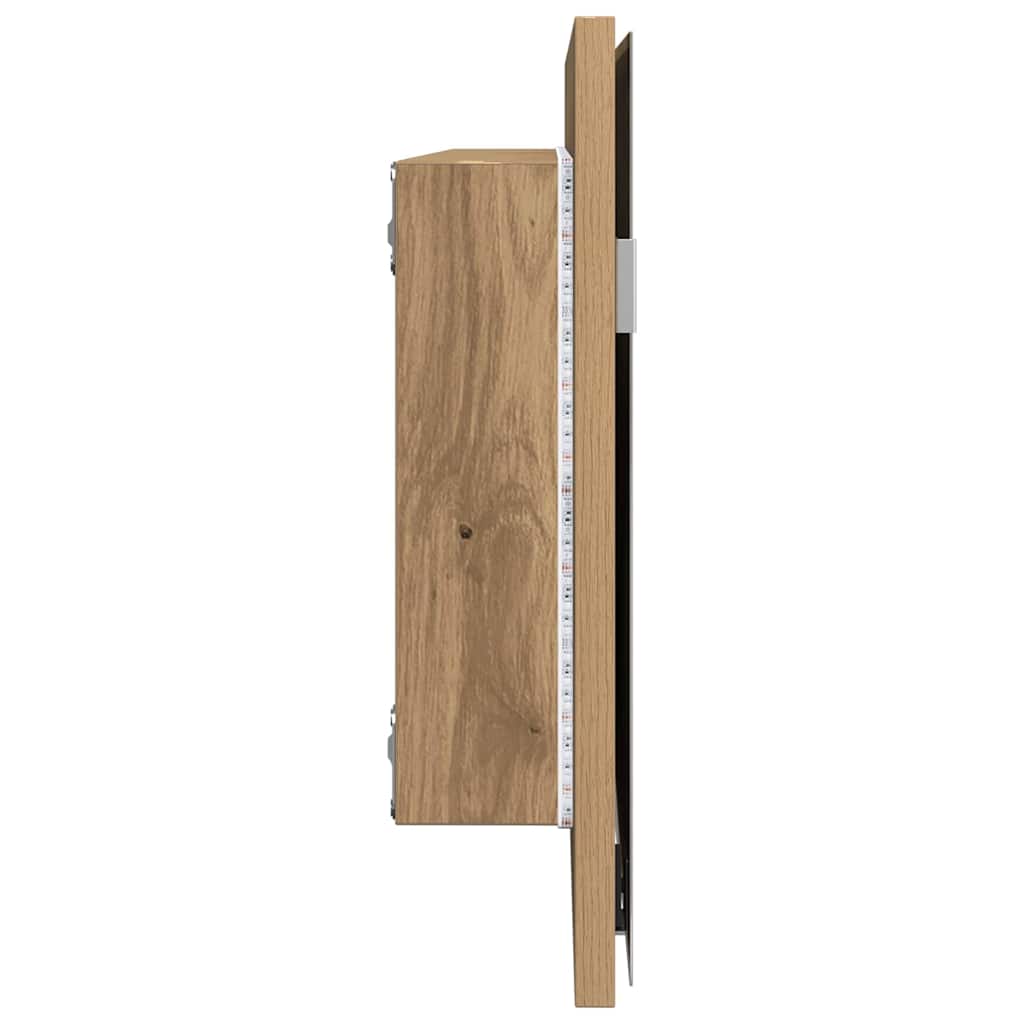 Speil med speil artisan eik 80 x 37 cm Glass og konstruert tre