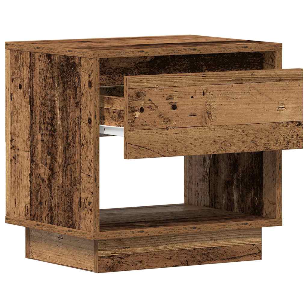 Nattbord 2 pcs Gammelt tre 45 x 34 x 44 cm Konstruert tre