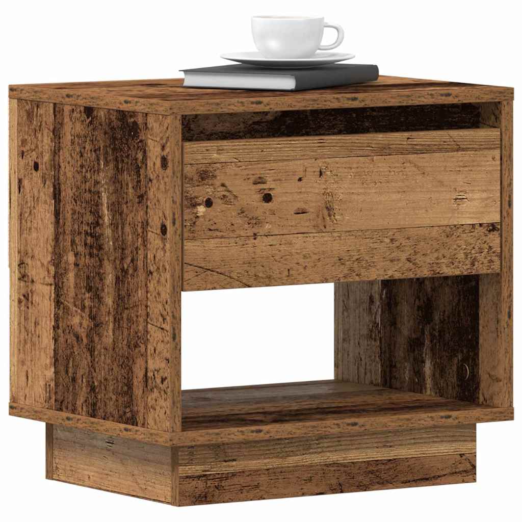 Nattbord 2 pcs Gammelt tre 45 x 34 x 44 cm Konstruert tre