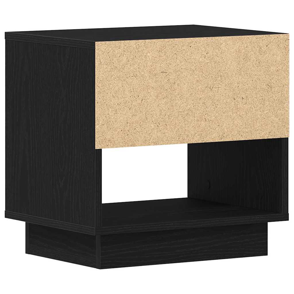 Nattbord 2 pcs Svart Eik 45 x 34 x 44 cm Konstruert tre