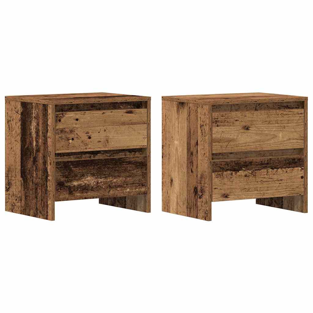 Nattbordskap 2 pcs Gammelt tre 45 x 34 x 44,5 cm Konstruert tre