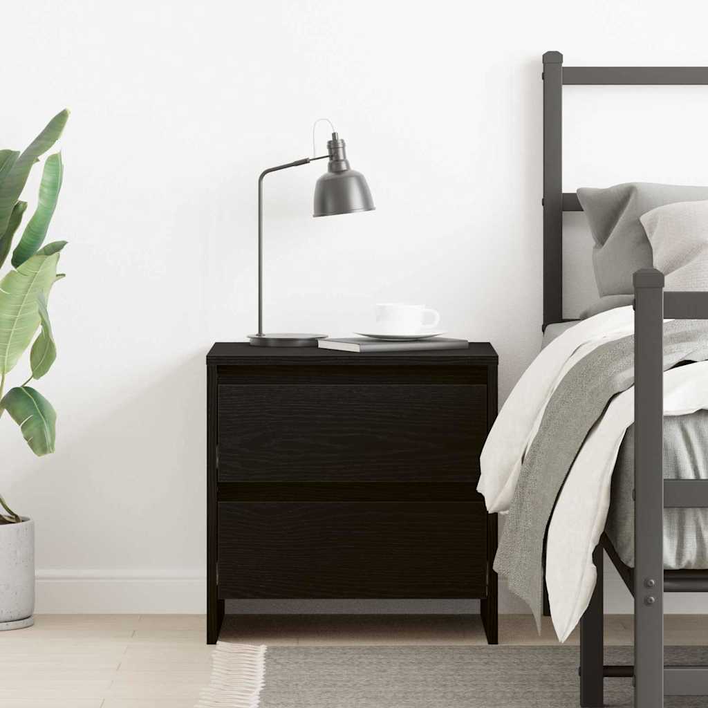 Nattbordskap Svart Eik 45 x 34 x 44,5 cm Konstruert tre