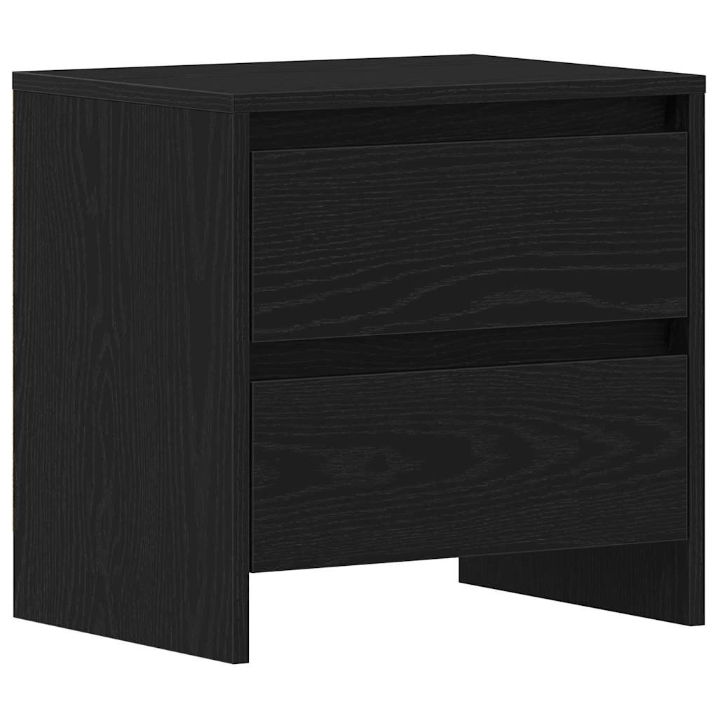 Nattbordskap 2 pcs Svart Eik 45 x 34 x 44,5 cm Konstruert tre