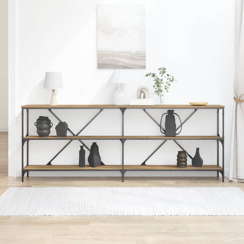 Konsollbord Kunstnerisk Eik 200 x 30 x 75 cm Konstruert tre