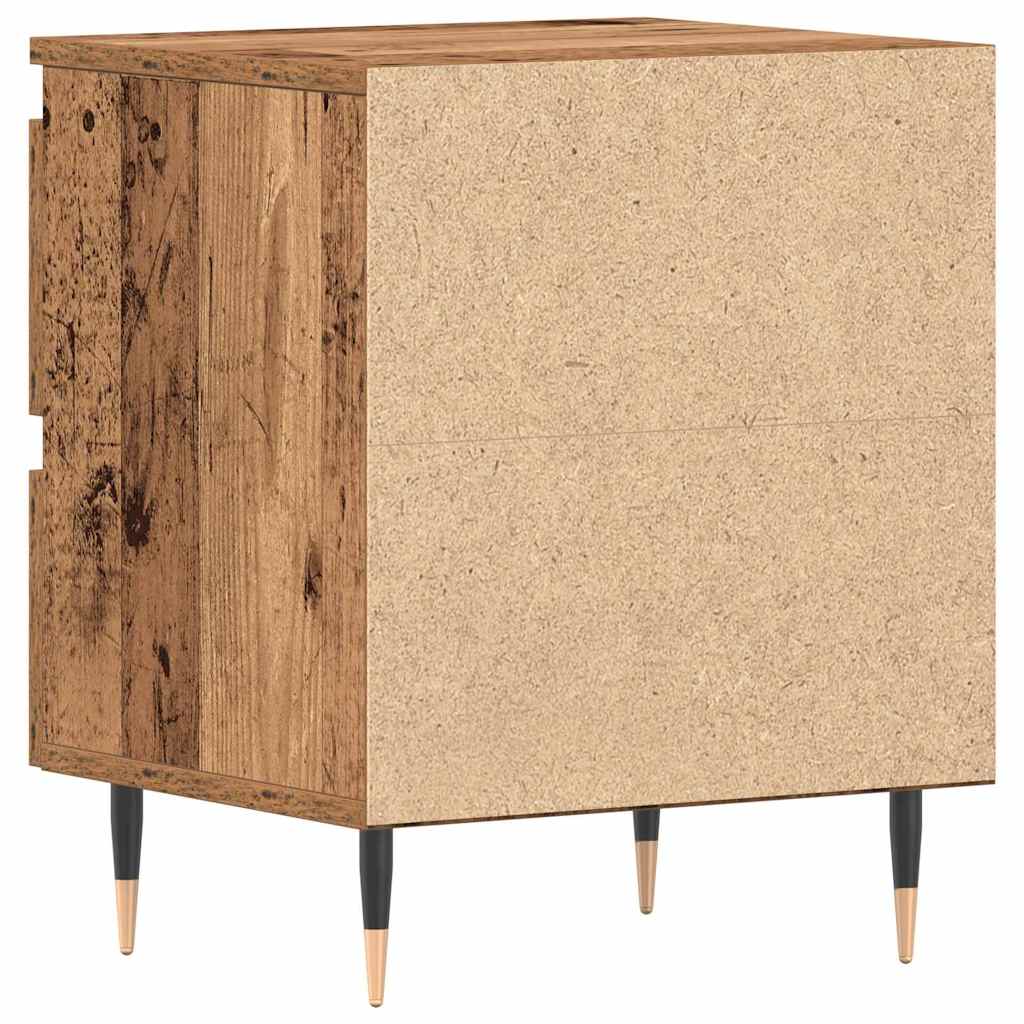 Nattbordskap 2 pcs Gammelt tre 40 x 35 x 50 cm Konstruert tre